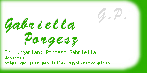 gabriella porgesz business card